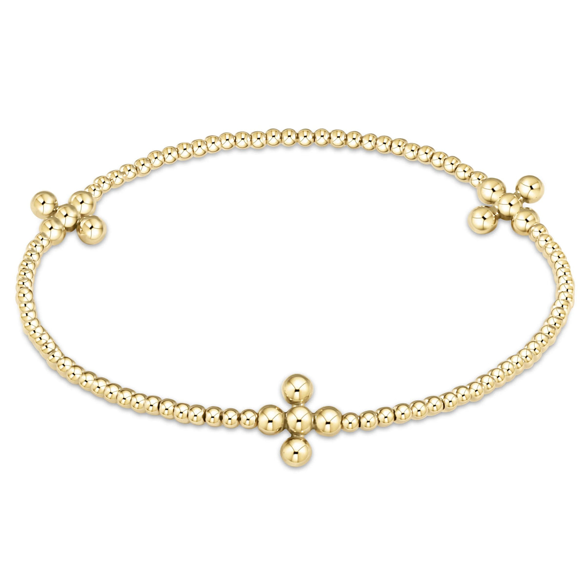 Signature Cross Pearl Bead Bracelet
