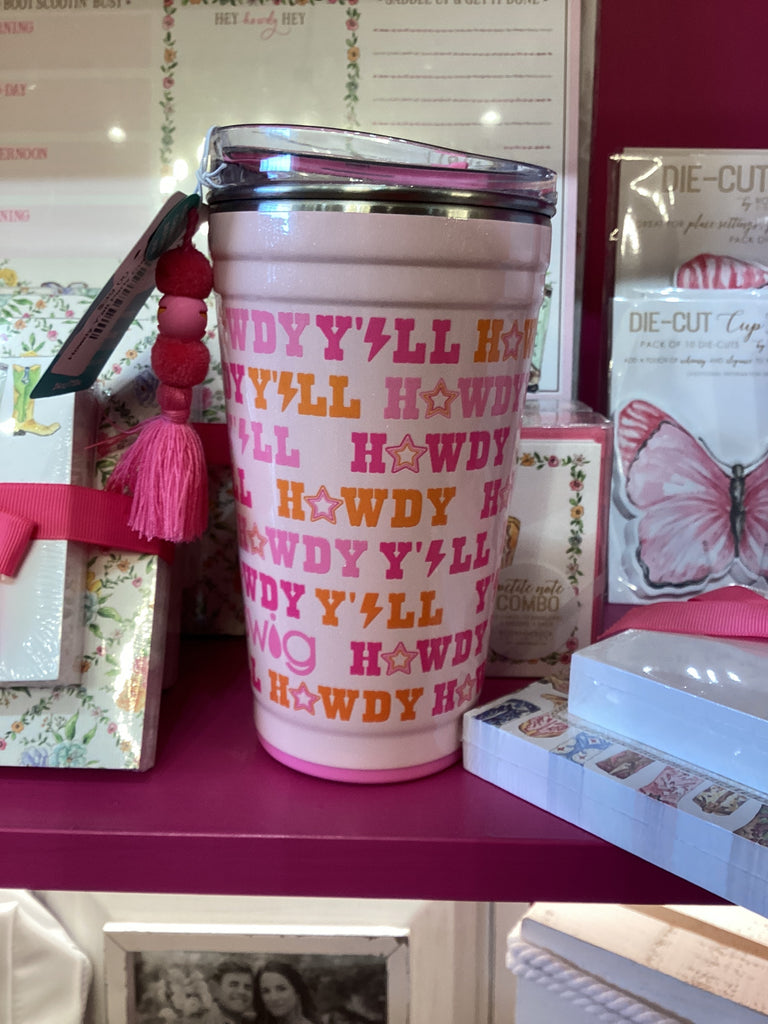 Howdy Y'all Party Cup 24 oz  Honeysuckle Rose Boutique