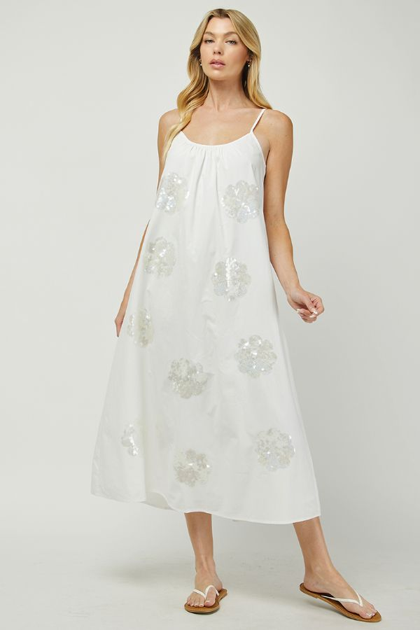 cotton slip dress midi Merlette